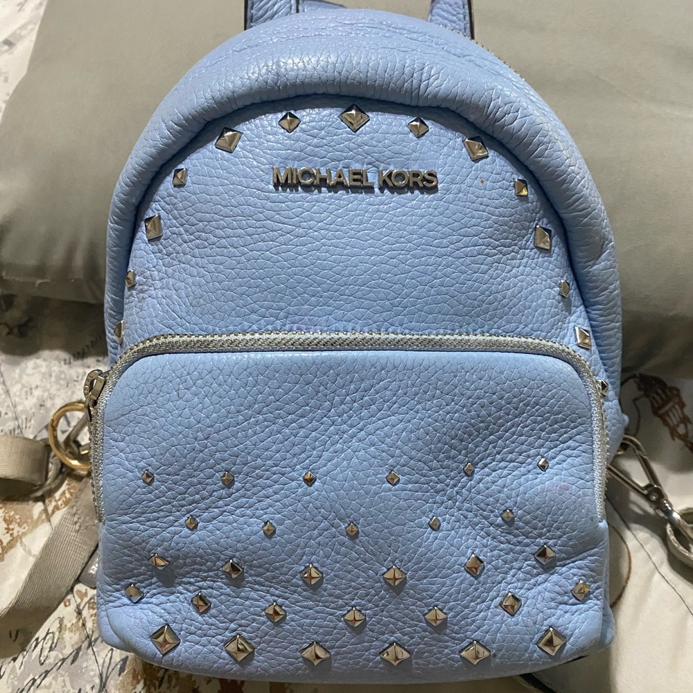 Michael Kors Sky Blue Studded Backpack